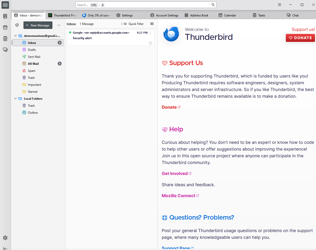 Open Thunderbird